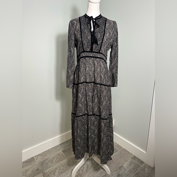 Doen Elix Black Prairie Paisley Dress in Small - Picture 3 of 16